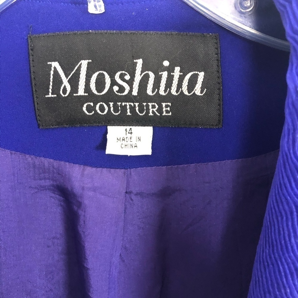 Moshita Royal Blue Straight Suit Jacket size 14 - Picture 6 of 8